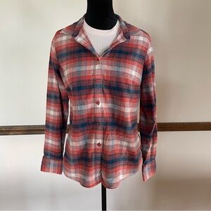 Orvis Red and Blue Plaid Shirt size small relaxed fit Grunge 90s Indie Boho